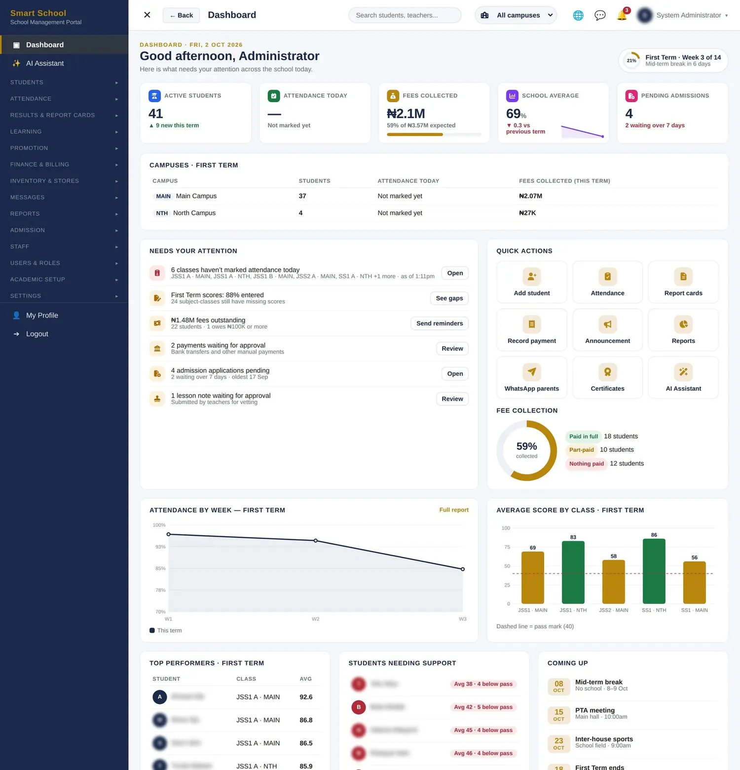 Bitlite School Portal — run your whole school from one secure portal